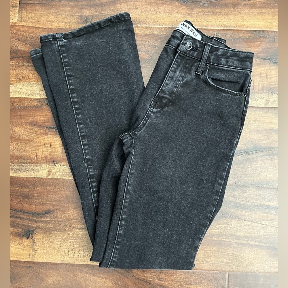 Black Boot Cut Wax Jeans